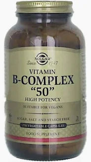 B-vitamiini B-Complex "50" 250 vegekaps, Solgar