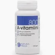 A-vitamiini 800 µg 100 kaps, Natura Media