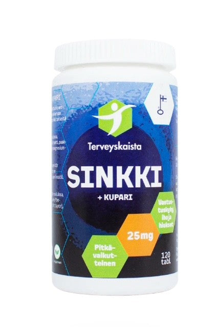 Sinkki + Kupari 120tabl., Terveyskaista