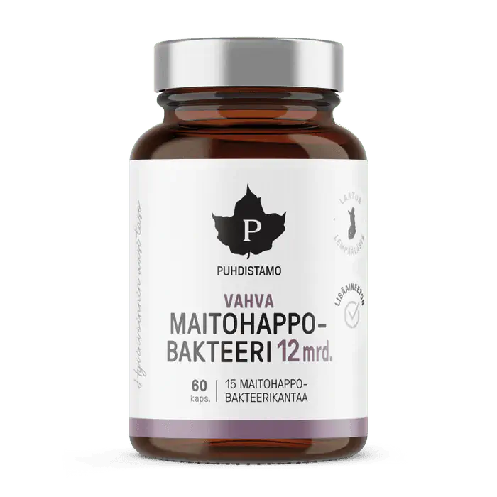 Vahva Maitohappobakteeri 12 mrd. - 60 kaps, Puhdistamo