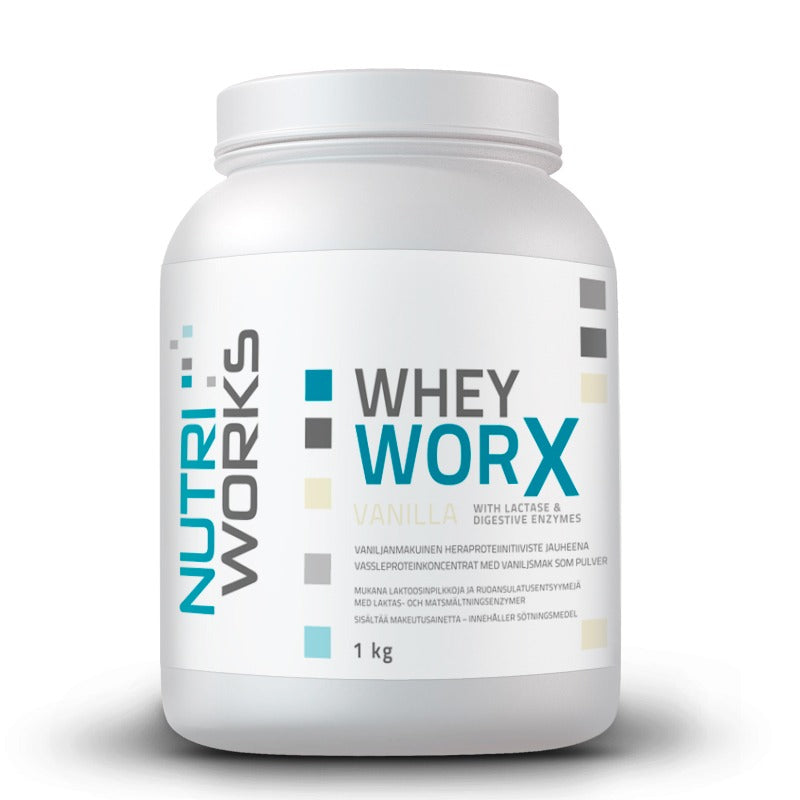 Whey Worx with enzymes 1kg, Vanilja, Nutri Works