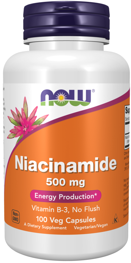 Niacinamide (B-3) 500mg 100 kaps, Now Foods
