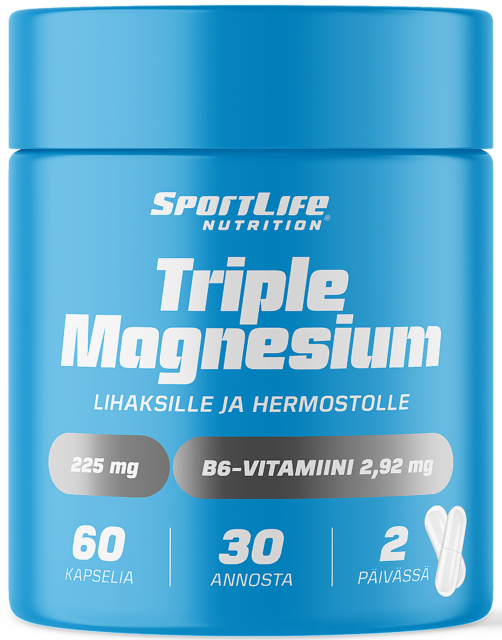 Triple Magnesium 225mg 60 kaps, SportLife