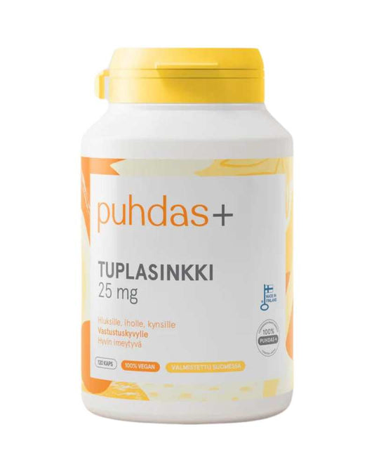 Sinkki Tupla 25mg 120kaps., Puhdas+