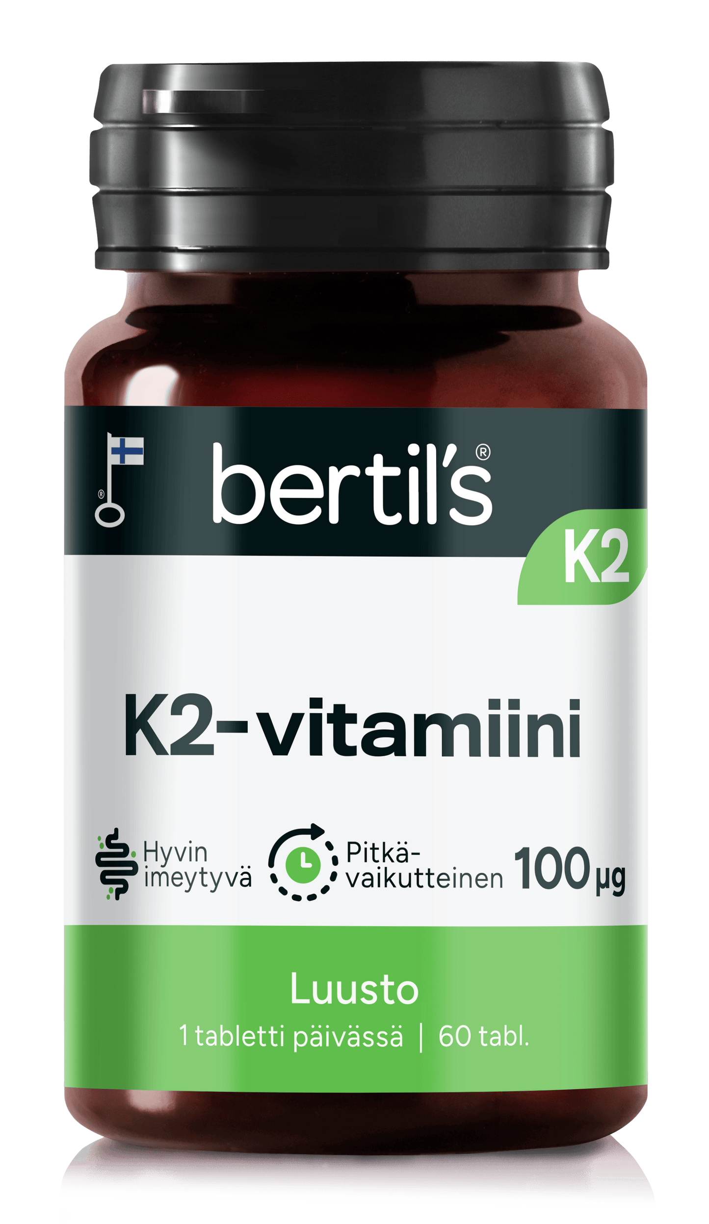 K2-vitamiini 100µg 60 tabl, Bertil's