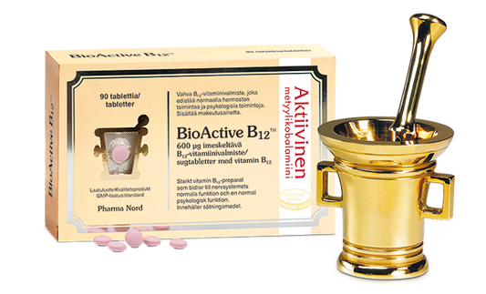 BioActive Vahva  B12-vitamiini 600µg 90 tabl, Pharma Nord