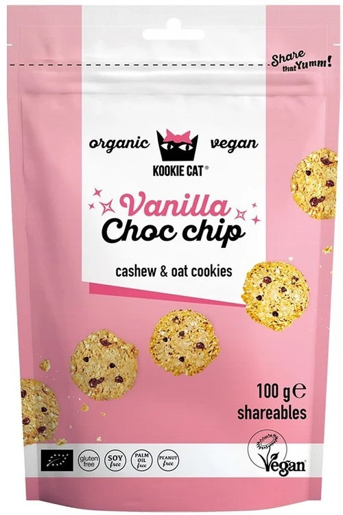 Minikaurakeksi, vanilja & suklaahippu 100 g, Kookie Cat