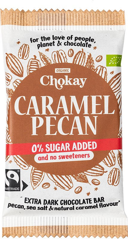 Tumma suklaa, karamelli & pekaani 70 g, Chokay