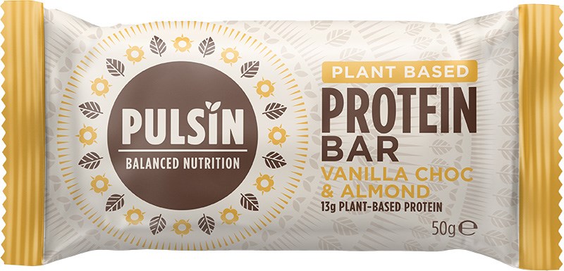 Proteiinipatukka, vaniljasuklaa & manteli 50 g, Pulsin