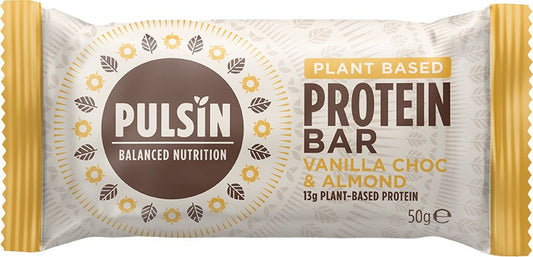 Proteiinipatukka, vaniljasuklaa & manteli 50 g, Pulsin