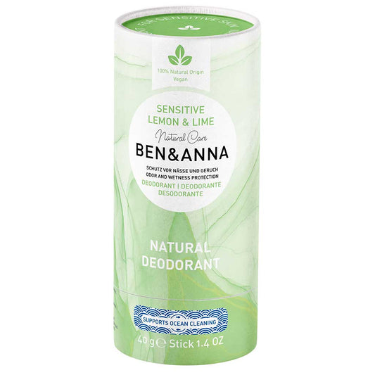 Deodorantti Sensitive Lemon & Lime 40g, Ben & Anna