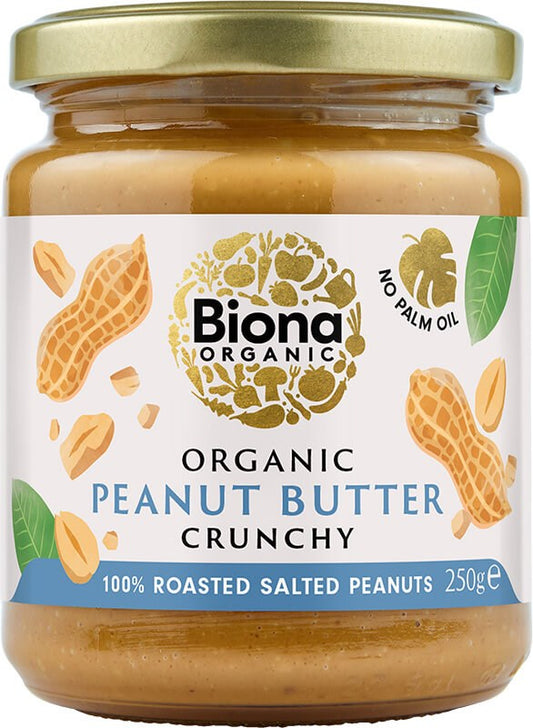 Maapähkinävoi crunchy 250 g, Biona