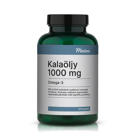 Kalaöljy 1000mg Omega-3, 120 kps, Mezina