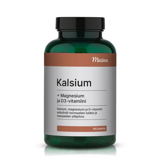 Kalsium + magnesium ja D3-vitamiini 180 tabl. Mezina