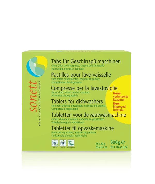 Sonett biohajoavat Konetiskitabletit 25 x 20g, 500g