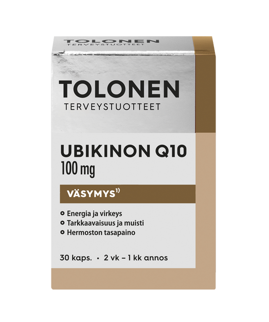 Ubikinon Q10 + B-vitamiinit 100 mg 30 kaps, Tolonen