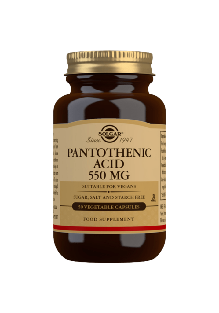 Pantoteenihappo 550mg B5-vitamiini 50kpl, Solgar