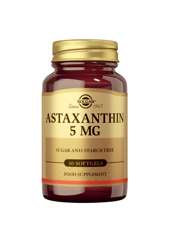 Astaxanthin 5mg 30kaps, Solgar, päiväys 03/2026