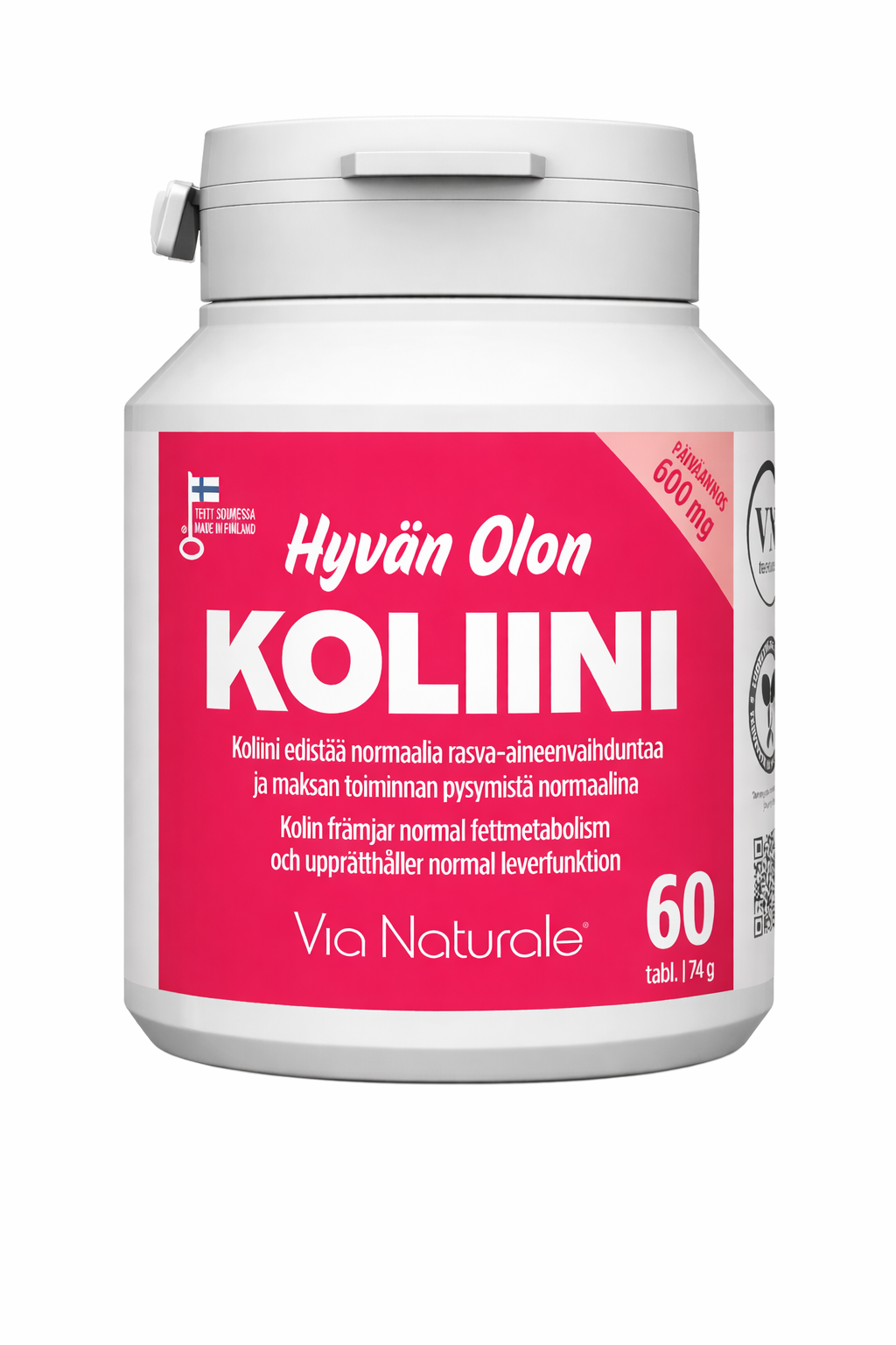 Hyvän Olon Koliini 60tabl, Via Naturale