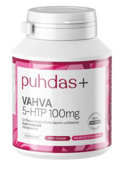5-HTP Vahva 100mg 60vegekaps., Puhdas+