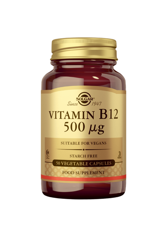 B12-vitamiini 500µg 50 kaps, Solgar