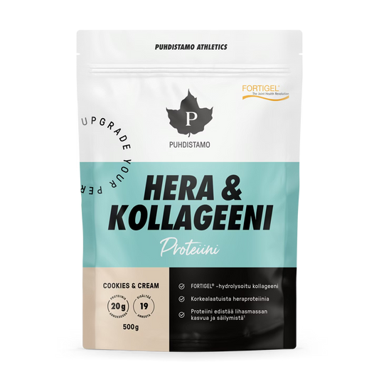 Athletics Hera & Kollageeni, Cookies-cream 500 g, Puhdistamo