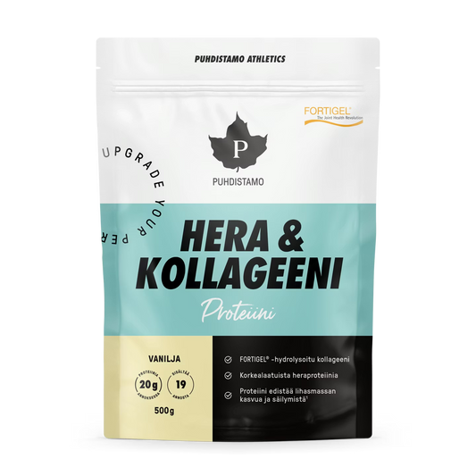 Athletics Hera & Kollageeni Vanilja 500 g, Puhdistamo