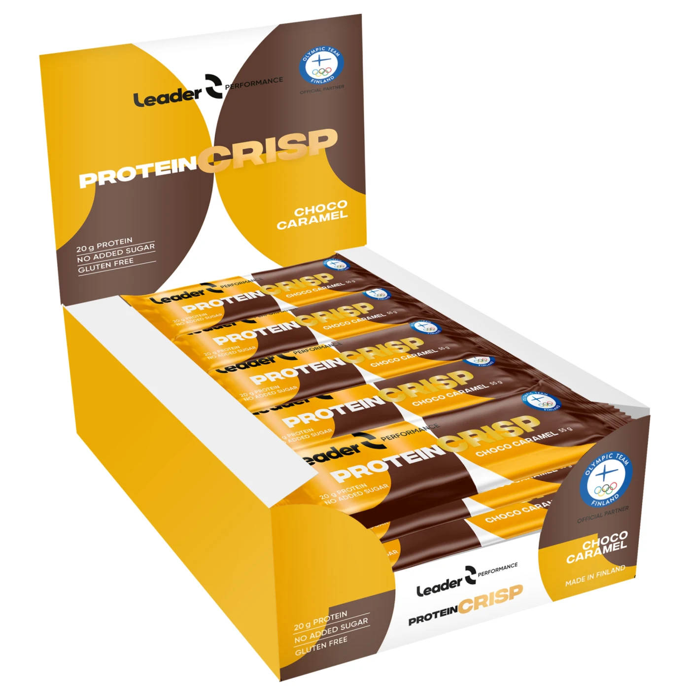 Leader Performance Crisp Hazelnut Fudge 18 kpl x 55 g proteiinipatukka