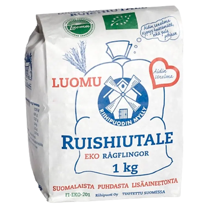 Äidin Unelma Ruishiutale Luomu 1 kg – Riihipuoti
