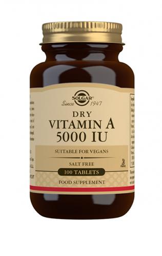 A-Vitamiini 5000 IU 100 tabl, Solgar