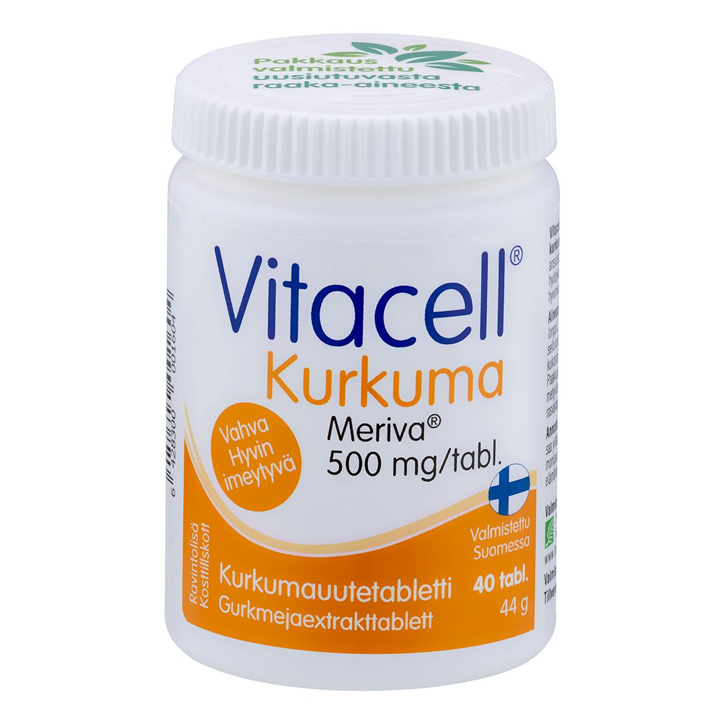 Vitacell  Kurkuma-Kurkuminoidiuute 500mg 40 tabl.