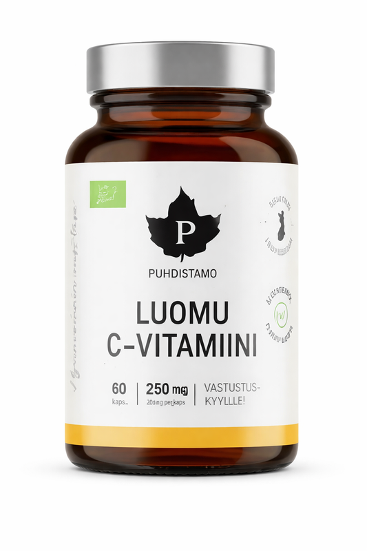 Luomu C-vitamiini 250mg 60 kaps, Puhdistamo