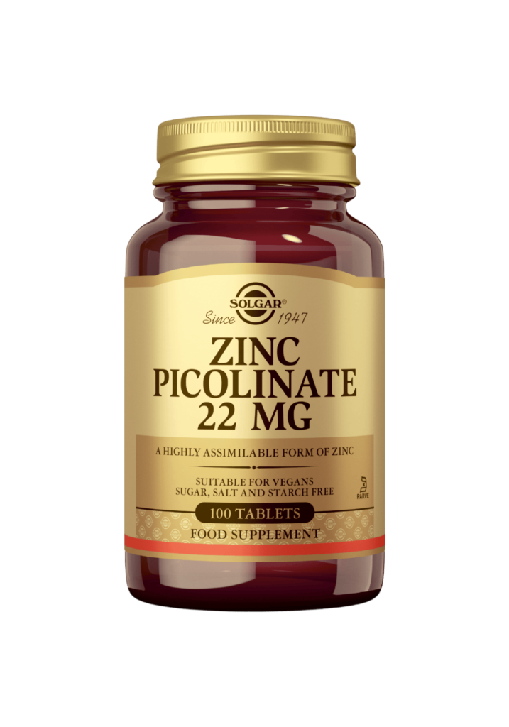 Sinkki Pikolinaatti 22mg 100kpl, Solgar