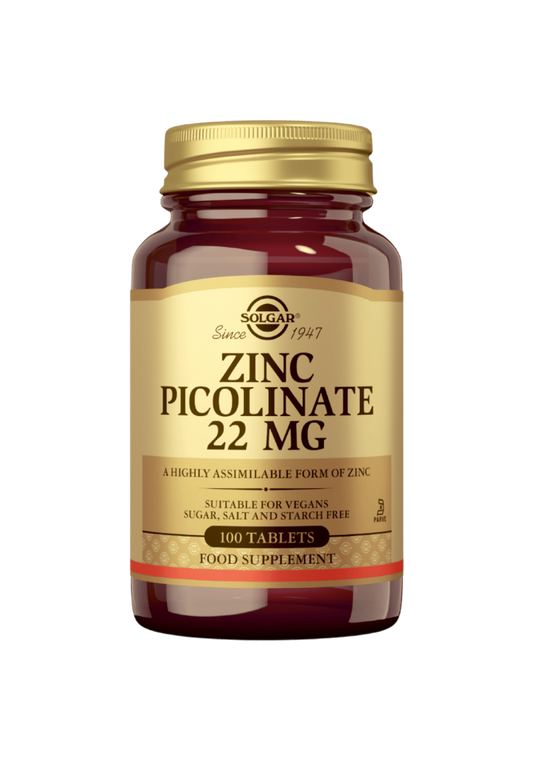 Sinkki Pikolinaatti 22mg 100kpl, Solgar