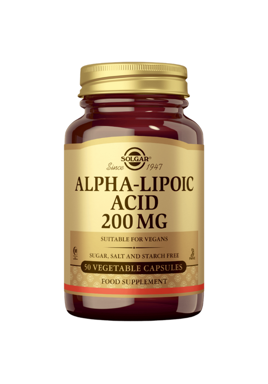 Alfalipoiinihappo 200mg 50 vegekaps, Solgar