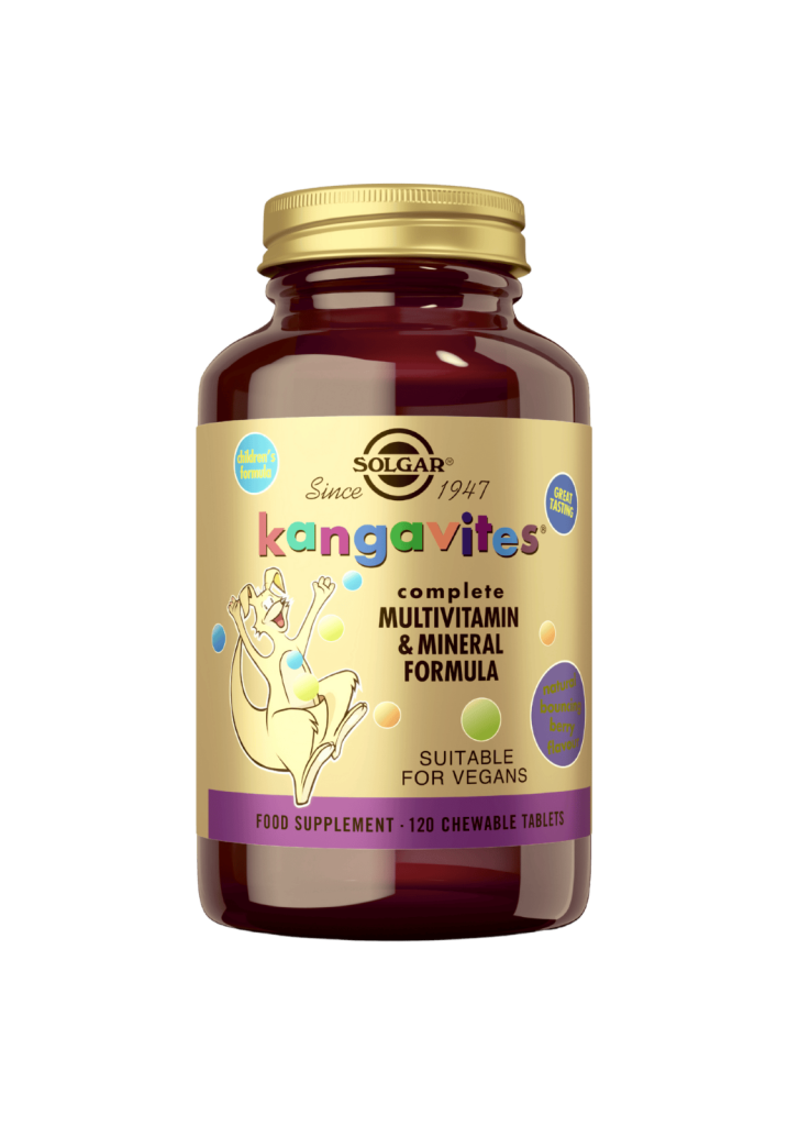 Kangavites monivitamiini lapsille Marjanmakuinen 120kpl, Solgar