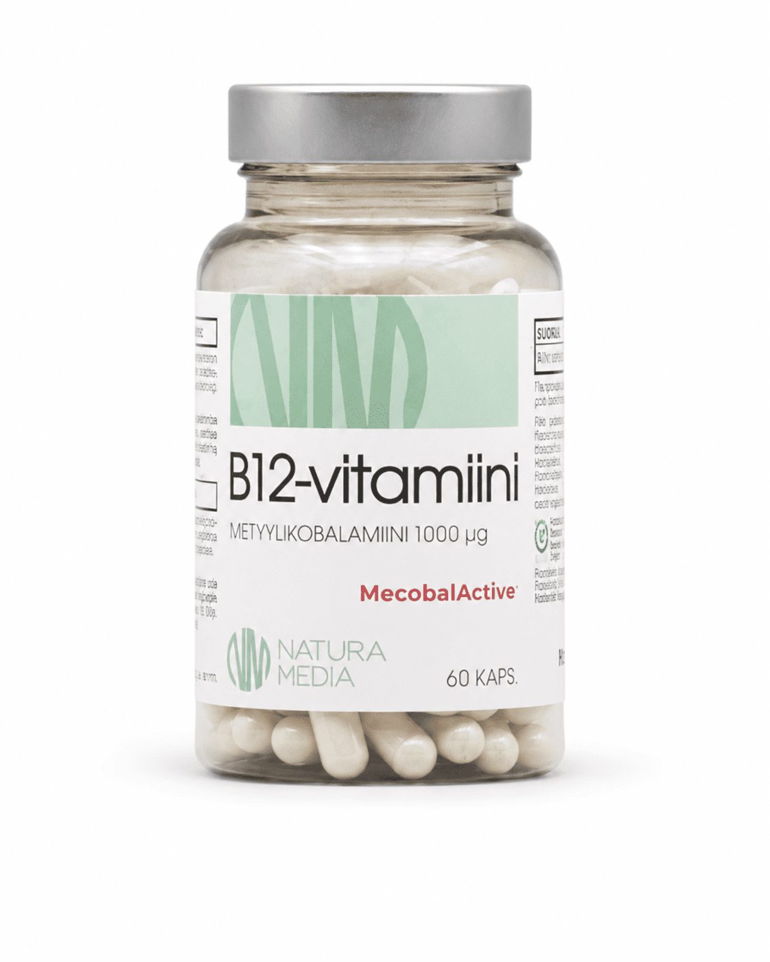 B12-vitamiini 1000 µg 120 kaps, Natura Media