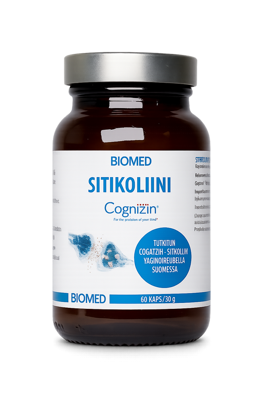 Sitikoliini Cognizin 250mg aivot muisti 60 kaps, Biomed