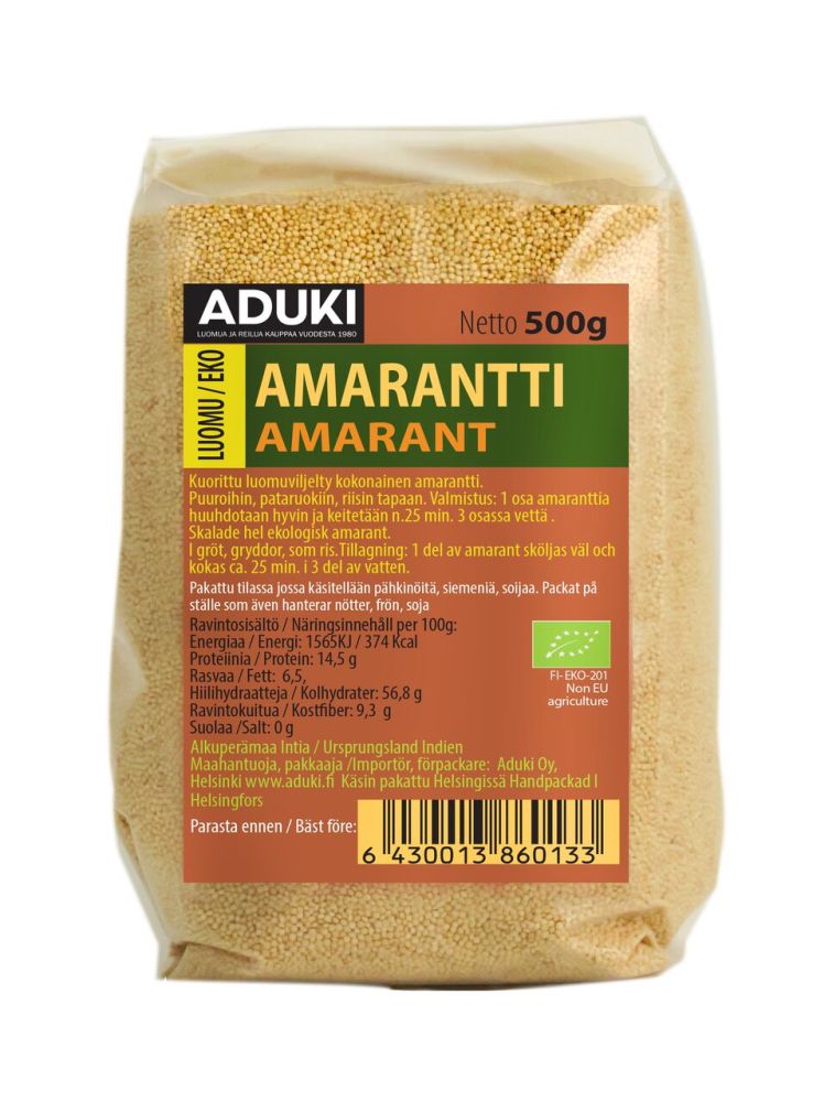 Amarantti luomu 500g, Aduki