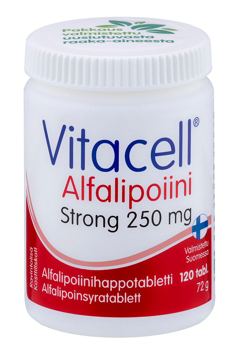 Alfalipoiinihappo Vitacell 250mg 120tabl., Hankintatukku