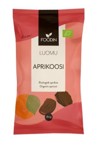 Aprikoosi Kuivattu rikitön 180g, Foodin
