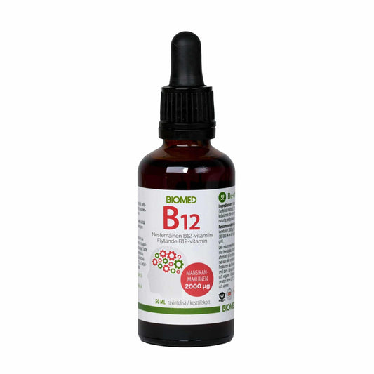 B12-vitamiinitipat 2000µg 50 ml, Biomed