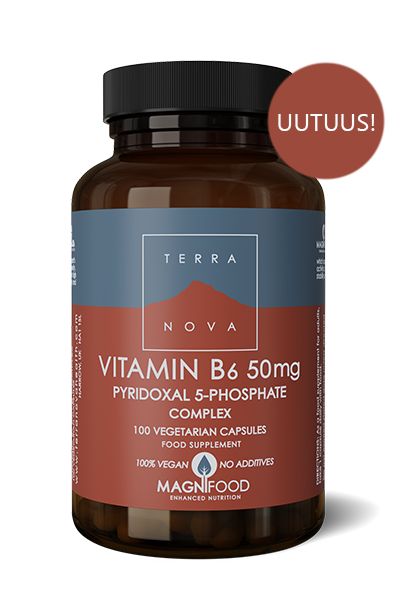 B6-vitamiini Pyridoxal-5-Fosfaatti P-5-P 50vegekaps., Terranova