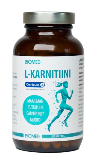 L-Karnitiini tartraatti Carnipure 120kaps., Biomed
