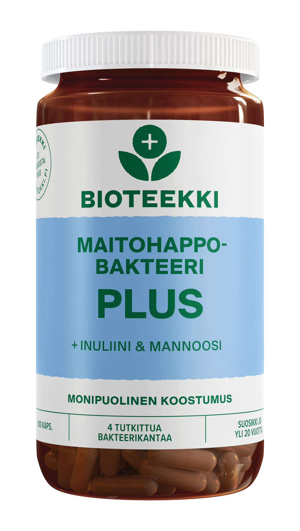 Maitohappobakteeri Plus 100 kaps, Bioteekki