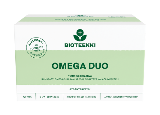 Omega-3 Duo 650mg E-EPA + E-DHA 120 kaps, Bioteekki