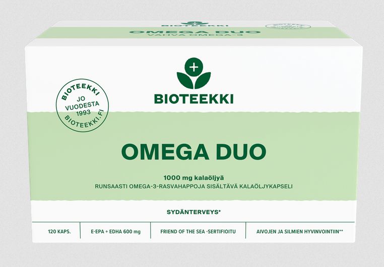 Omega-3 Duo 650mg E-EPA + E-DHA 120kaps., Bioteekki