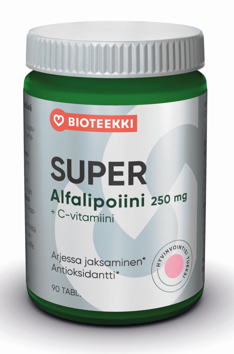 Alfalipoiinihappo + C Super 250mg 90tabl., Bioteekki