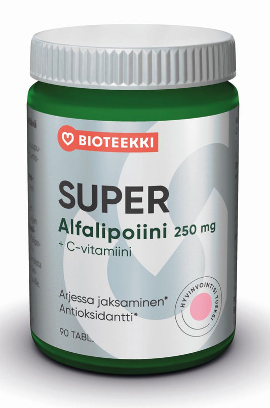Alfalipoiinihappo + C Super 250mg 90tabl., Bioteekki