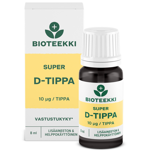 Super D-tippa 10µg 8 ml/280 tippaa, Bioteekki